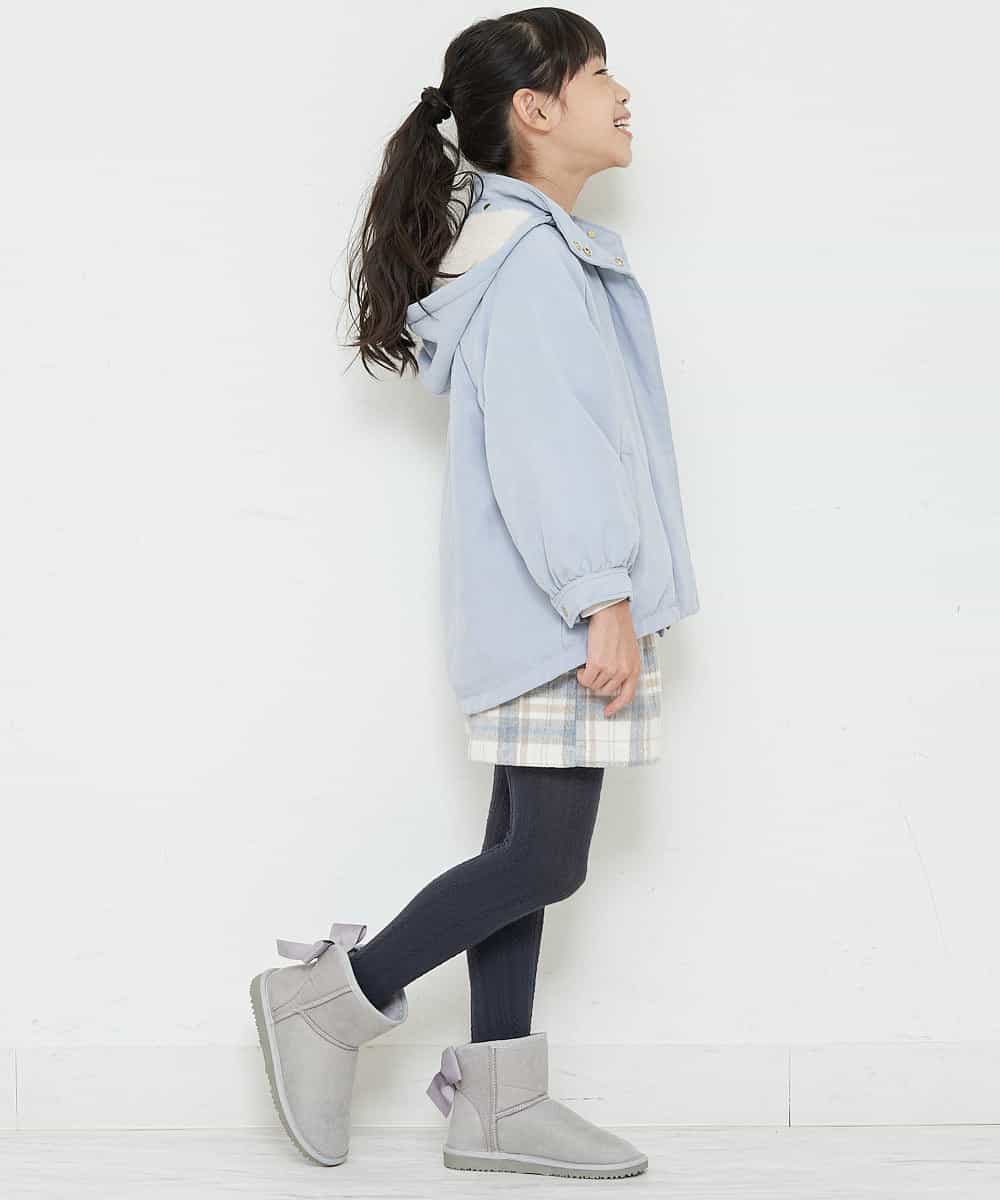 KJLLO61039 a.v.v KIDS(アー・ヴェ・ヴェ) [160]シャギーチェックショートパンツ ベージュ