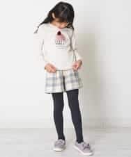KJLLO61039 a.v.v KIDS(アー・ヴェ・ヴェ) [160]シャギーチェックショートパンツ ベージュ