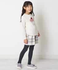 KJLLO61039 a.v.v KIDS(アー・ヴェ・ヴェ) [160]シャギーチェックショートパンツ ベージュ