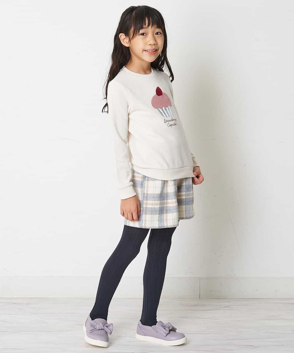 KJLLO61039 a.v.v KIDS(アー・ヴェ・ヴェ) [160]シャギーチェックショートパンツ ベージュ