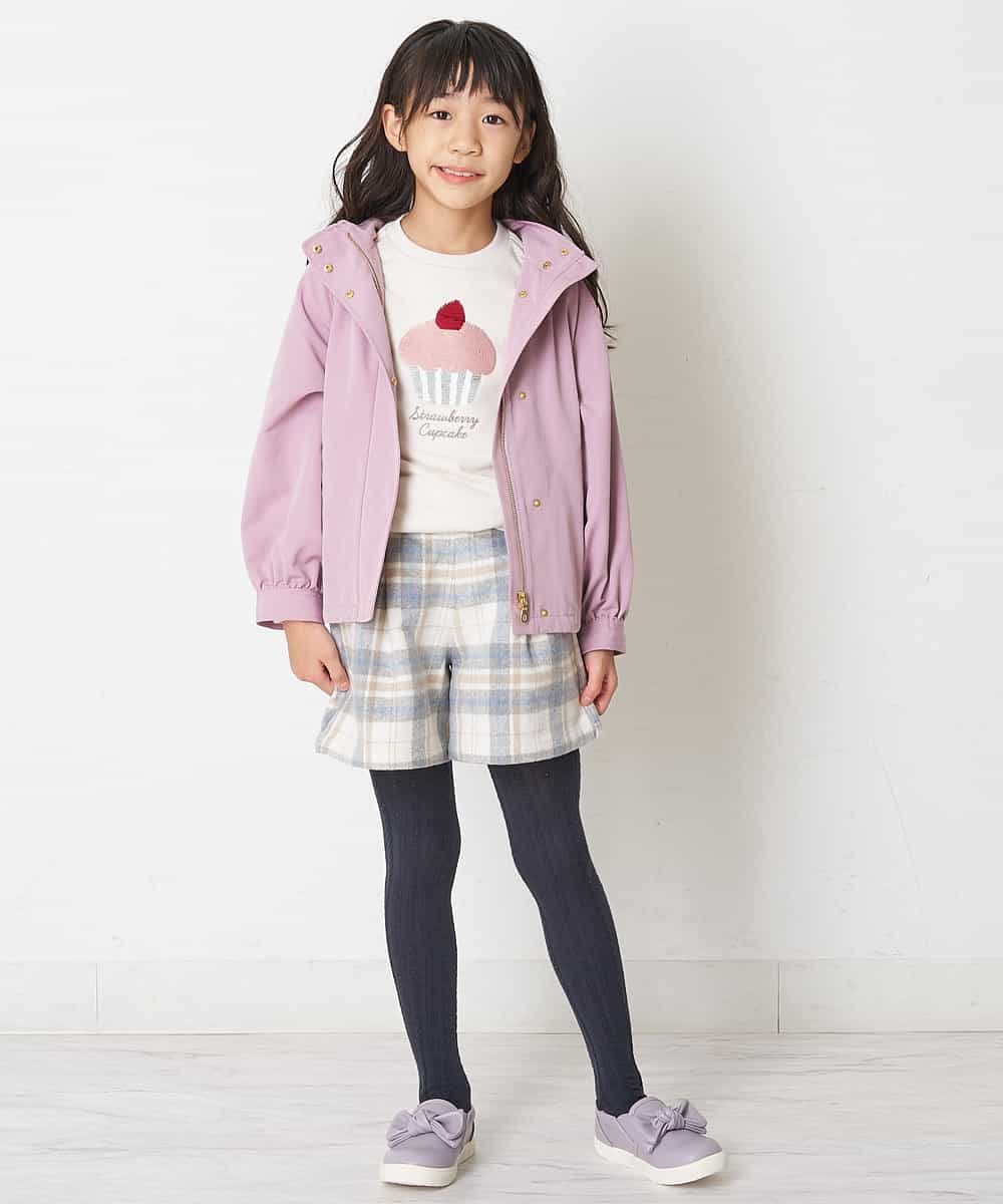 KJLLO61039 a.v.v KIDS(アー・ヴェ・ヴェ) [160]シャギーチェックショートパンツ ベージュ