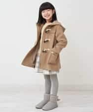KJLLO61039 a.v.v KIDS(アー・ヴェ・ヴェ) [160]シャギーチェックショートパンツ ベージュ