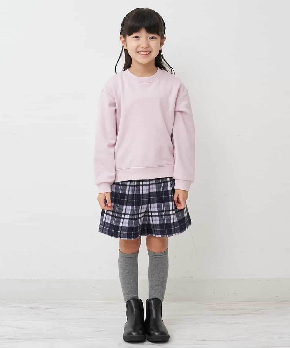 KJLLO61039 a.v.v KIDS(アー・ヴェ・ヴェ) [160]シャギーチェックショートパンツ ベージュ