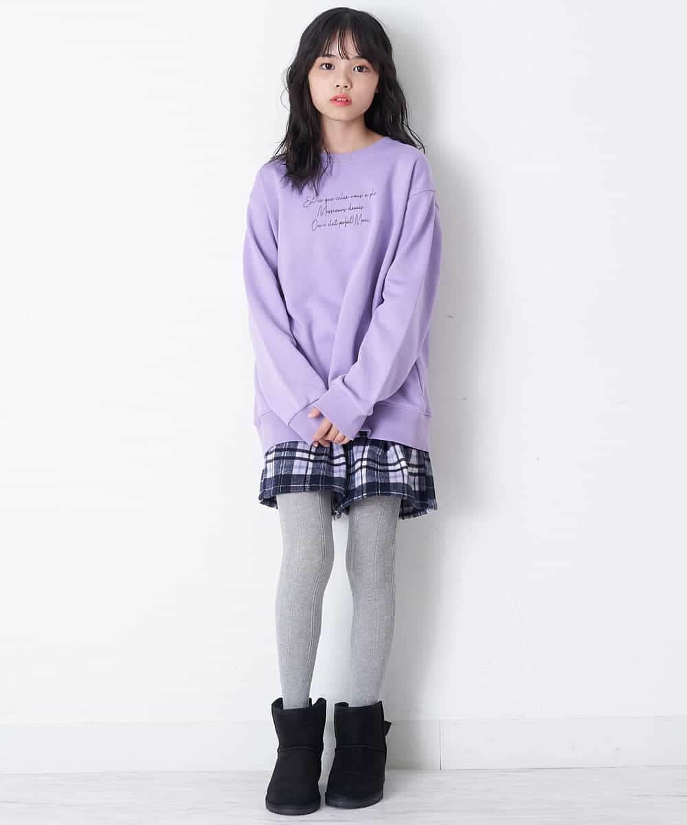 KJLLO61039 a.v.v KIDS(アー・ヴェ・ヴェ) [160]シャギーチェックショートパンツ ベージュ