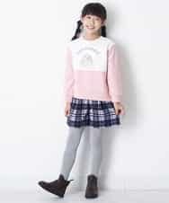 KJLLO61039 a.v.v KIDS(アー・ヴェ・ヴェ) [160]シャギーチェックショートパンツ ベージュ