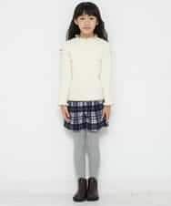 KJLLO61039 a.v.v KIDS(アー・ヴェ・ヴェ) [160]シャギーチェックショートパンツ ベージュ