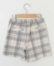 KJLLO61039 a.v.v KIDS(アー・ヴェ・ヴェ) [160]シャギーチェックショートパンツ ベージュ