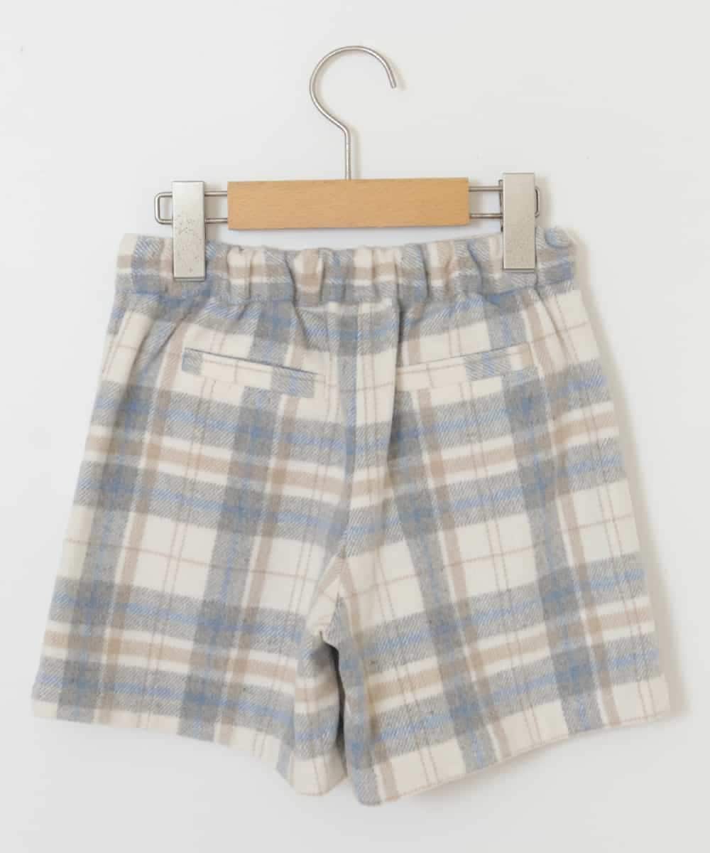 KJLLO61039 a.v.v KIDS(アー・ヴェ・ヴェ) [160]シャギーチェックショートパンツ ベージュ