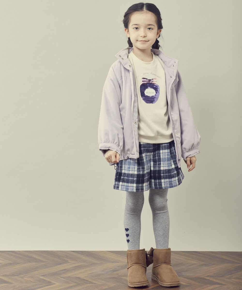 KJLLP60029 a.v.v KIDS(アー・ヴェ・ヴェ) [100-130]シャギーチェックショートパンツ ライトブルー