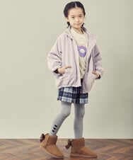 KJLLP60029 a.v.v KIDS(アー・ヴェ・ヴェ) [100-130]シャギーチェックショートパンツ ライトブルー