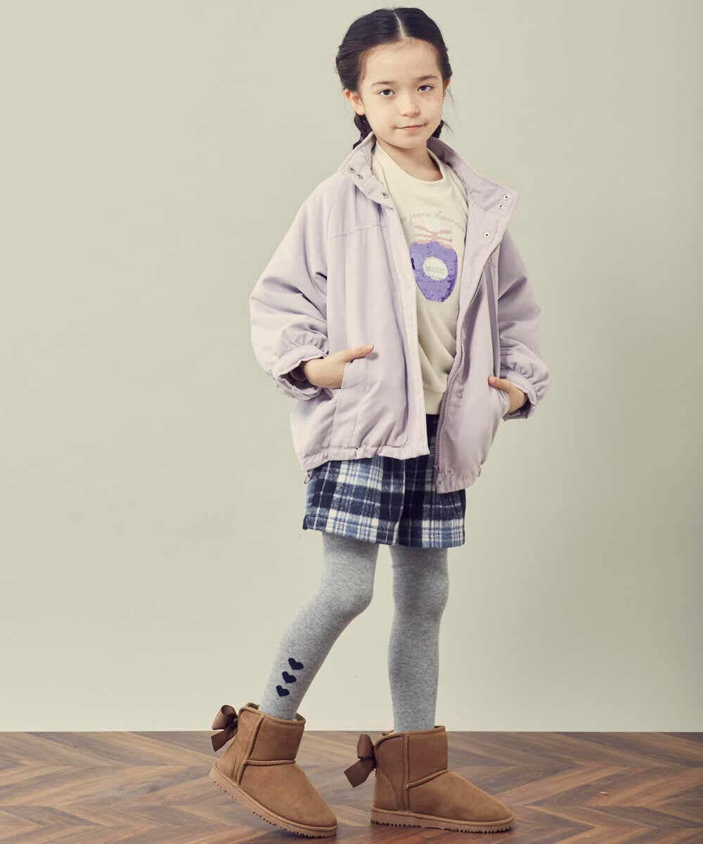 KJLLP60029 a.v.v KIDS(アー・ヴェ・ヴェ) [100-130]シャギーチェックショートパンツ ライトブルー