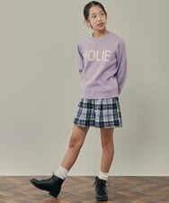 KJLLP60029 a.v.v KIDS(アー・ヴェ・ヴェ) [100-130]シャギーチェックショートパンツ ライトブルー