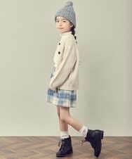 KJLLP60029 a.v.v KIDS(アー・ヴェ・ヴェ) [100-130]シャギーチェックショートパンツ ライトブルー