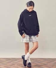 KJLLP60029 a.v.v KIDS(アー・ヴェ・ヴェ) [100-130]シャギーチェックショートパンツ ライトブルー