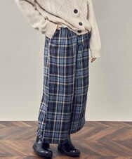 KJLLP61034 a.v.v KIDS(アー・ヴェ・ヴェ) [100-130]【2WAY】サスペンダー付きチェック柄パンツ ネイビー