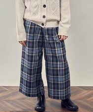 KJLLP61034 a.v.v KIDS(アー・ヴェ・ヴェ) [100-130]【2WAY】サスペンダー付きチェック柄パンツ アイボリー