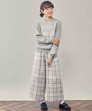 KJLLP61034 a.v.v KIDS(アー・ヴェ・ヴェ) [100-130]【2WAY】サスペンダー付きチェック柄パンツ アイボリー
