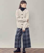 KJLLP61034 a.v.v KIDS(アー・ヴェ・ヴェ) [100-130]【2WAY】サスペンダー付きチェック柄パンツ アイボリー