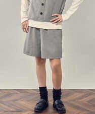 KJLLP66029 a.v.v KIDS(アー・ヴェ・ヴェ) [100-130]バックル付きチェック柄キュロット ブラック