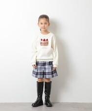 KJLLQ60034 a.v.v KIDS(アー・ヴェ・ヴェ) [140-150]シャギーチェックショートパンツ ベージュ