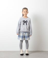 KJLLQ60034 a.v.v KIDS(アー・ヴェ・ヴェ) [140-150]シャギーチェックショートパンツ ベージュ