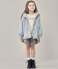KJLLQ66034 a.v.v KIDS(アー・ヴェ・ヴェ) [140-150]バックル付きチェック柄キュロット ブラック