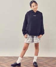 KJLLR60039 a.v.v KIDS(アー・ヴェ・ヴェ) [160]シャギーチェックショートパンツ ネイビー