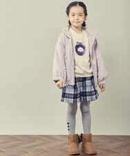 KJLLR60039 a.v.v KIDS(アー・ヴェ・ヴェ) [160]シャギーチェックショートパンツ ネイビー