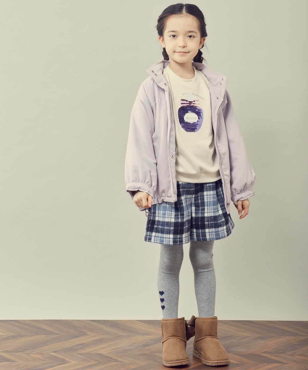 KJLLR60039 a.v.v KIDS(アー・ヴェ・ヴェ) [160]シャギーチェックショートパンツ ネイビー
