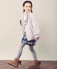 KJLLR60039 a.v.v KIDS(アー・ヴェ・ヴェ) [160]シャギーチェックショートパンツ ネイビー