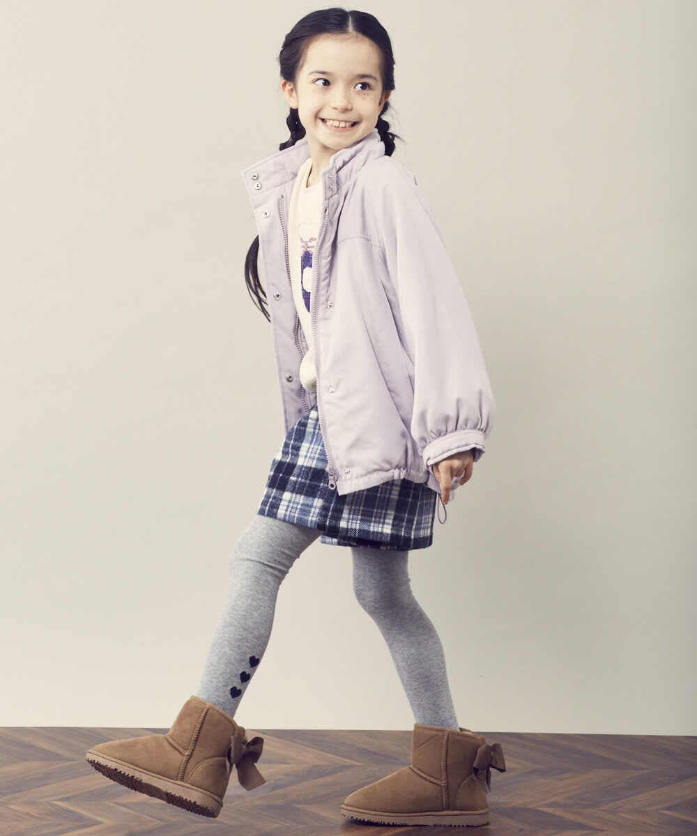 KJLLR60039 a.v.v KIDS(アー・ヴェ・ヴェ) [160]シャギーチェックショートパンツ ネイビー