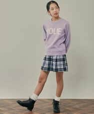 KJLLR60039 a.v.v KIDS(アー・ヴェ・ヴェ) [160]シャギーチェックショートパンツ ネイビー