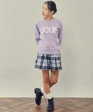 KJLLR60039 a.v.v KIDS(アー・ヴェ・ヴェ) [160]シャギーチェックショートパンツ ネイビー