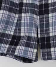KJLLR60039 a.v.v KIDS(アー・ヴェ・ヴェ) [160]シャギーチェックショートパンツ ネイビー