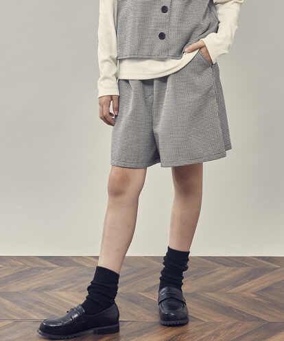 KJLLR66039 a.v.v KIDS [160]バックル付きチェック柄キュロット