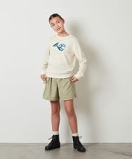 KJLLS60029 a.v.v KIDS(アー・ヴェ・ヴェ) [100-130]カーゴポケットキュロット カーキ