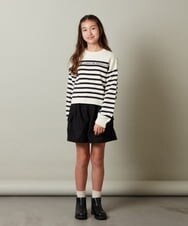KJLLS60029 a.v.v KIDS(アー・ヴェ・ヴェ) [100-130]カーゴポケットキュロット カーキ