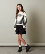KJLLS60029 a.v.v KIDS(アー・ヴェ・ヴェ) [100-130]カーゴポケットキュロット カーキ