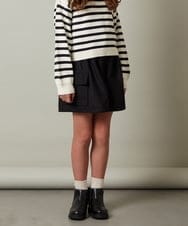 KJLLS60029 a.v.v KIDS(アー・ヴェ・ヴェ) [100-130]カーゴポケットキュロット ブラック
