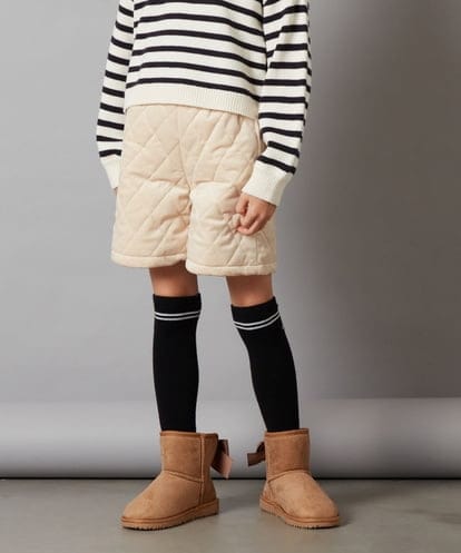 KJLLS61029 a.v.v KIDS [100-130]ベロアキルティングショートパンツ