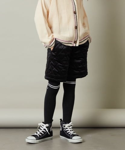 KJLLS61029  [100-130]ベロアキルティングショートパンツ