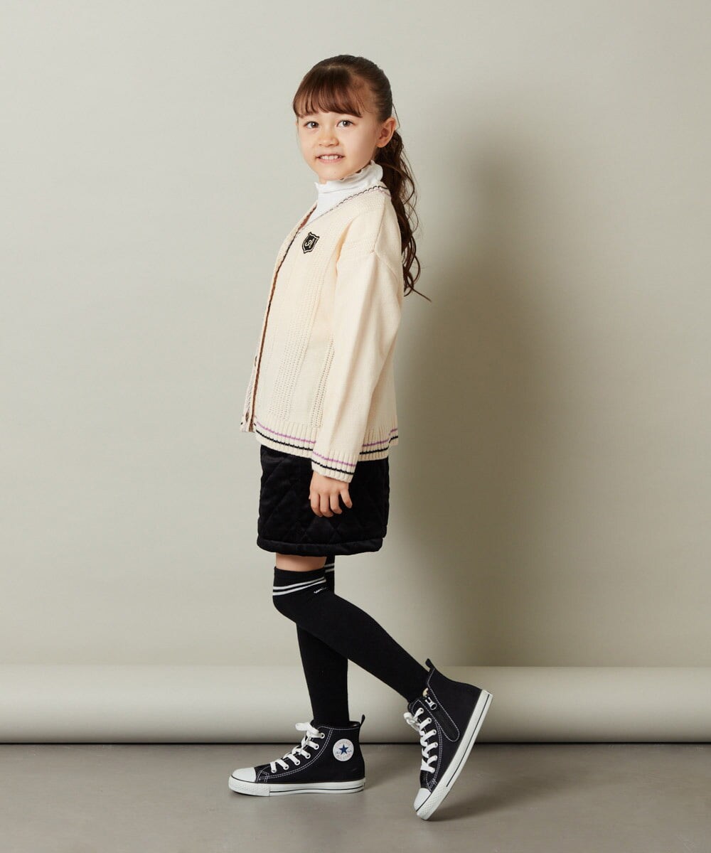 KJLLS61029 a.v.v KIDS(アー・ヴェ・ヴェ) [100-130]ベロアキルティングショートパンツ ブラック