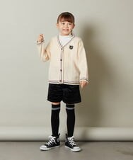 KJLLS61029 a.v.v KIDS(アー・ヴェ・ヴェ) [100-130]ベロアキルティングショートパンツ ブラック