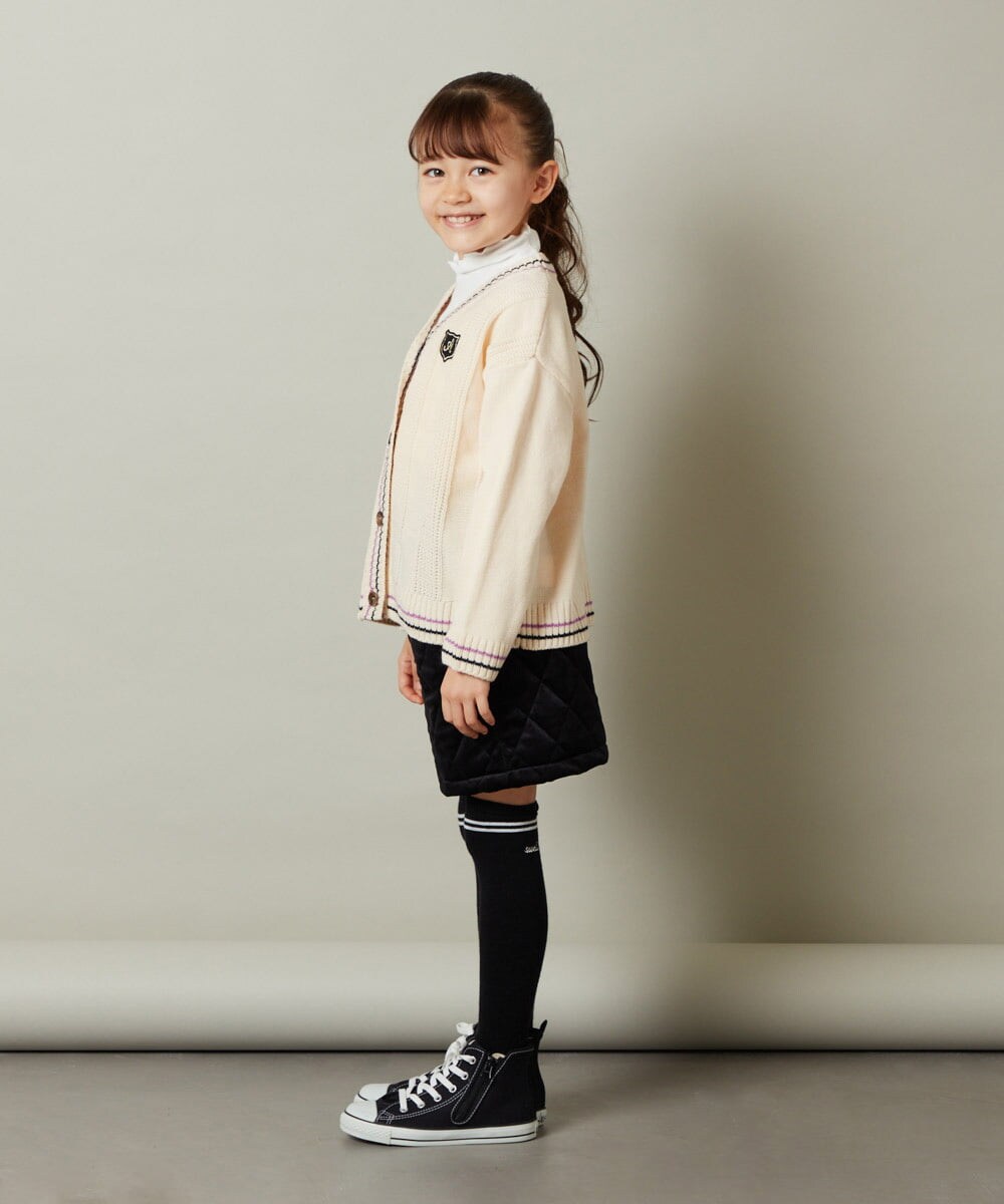 KJLLS61029 a.v.v KIDS(アー・ヴェ・ヴェ) [100-130]ベロアキルティングショートパンツ ブラック
