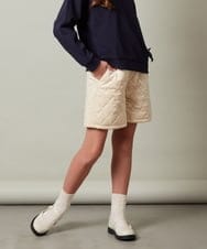 KJLLS61029 a.v.v KIDS(アー・ヴェ・ヴェ) [100-130]ベロアキルティングショートパンツ ブラック