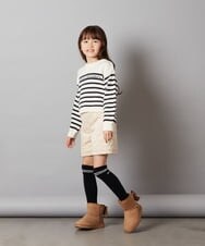 KJLLS61029 a.v.v KIDS(アー・ヴェ・ヴェ) [100-130]ベロアキルティングショートパンツ ブラック