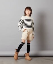 KJLLS61029 a.v.v KIDS(アー・ヴェ・ヴェ) [100-130]ベロアキルティングショートパンツ ブラック