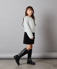 KJLLS61029 a.v.v KIDS(アー・ヴェ・ヴェ) [100-130]ベロアキルティングショートパンツ ブラック