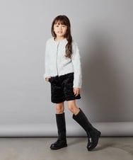 KJLLS61029 a.v.v KIDS(アー・ヴェ・ヴェ) [100-130]ベロアキルティングショートパンツ ブラック