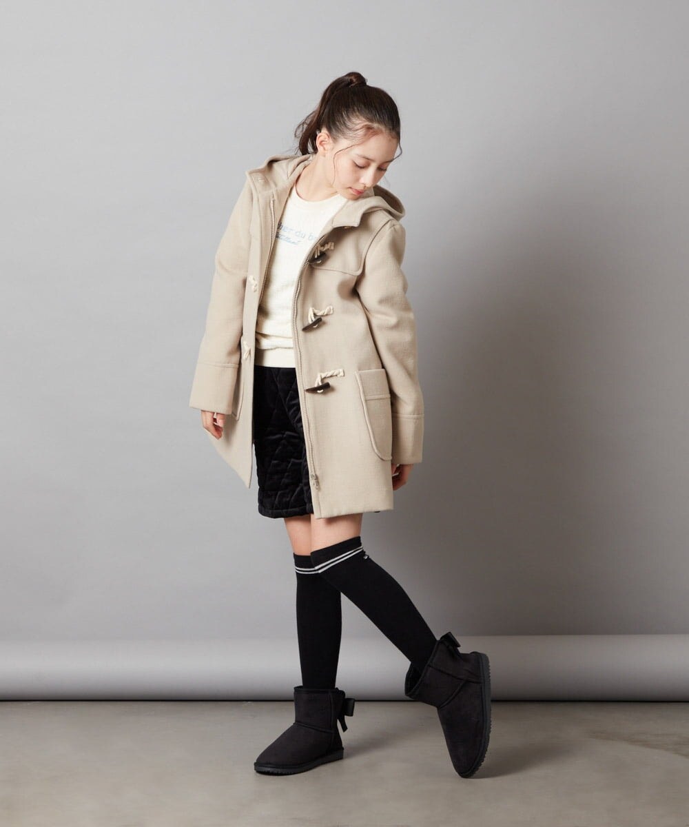 KJLLS61029 a.v.v KIDS(アー・ヴェ・ヴェ) [100-130]ベロアキルティングショートパンツ ブラック
